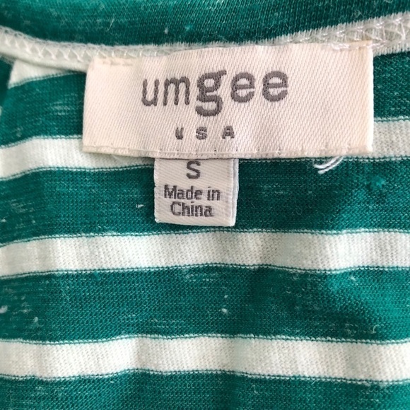 UMGEE Striped Lace Up Boho High Lo Top - Picture 8 of 9